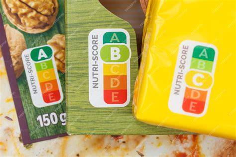 Gráfico Nutri-Score para diferentes tortas de arroz