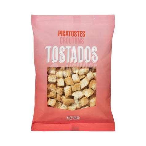 Envase de picatostes tostados de supermercado