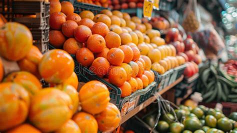 Naranjas frescas en un mercado