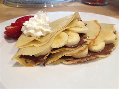 Crepas dulces con Nutella y plátano