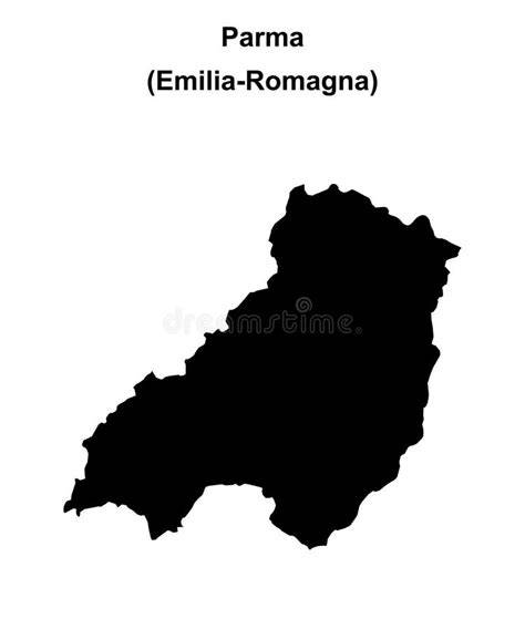Mapa de la provincia de Parma y la región de Emilia-Romaña