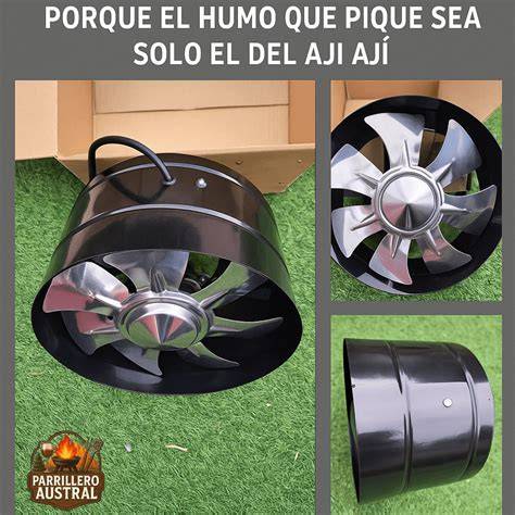 Balcón con extractor de humo para parrilla