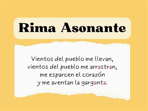 Ejemplos de rimas asonantes con escabeche