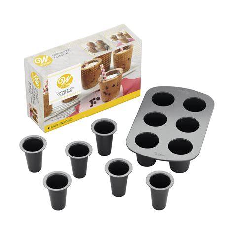 Vasos de galleta en moldes de silicona