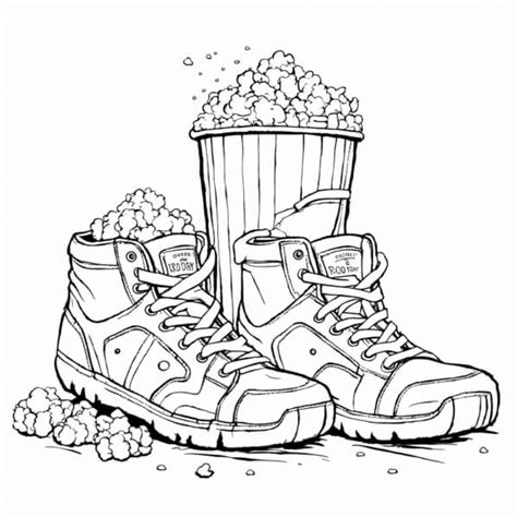Zapatillas, niño y palomitas en un acertijo visual