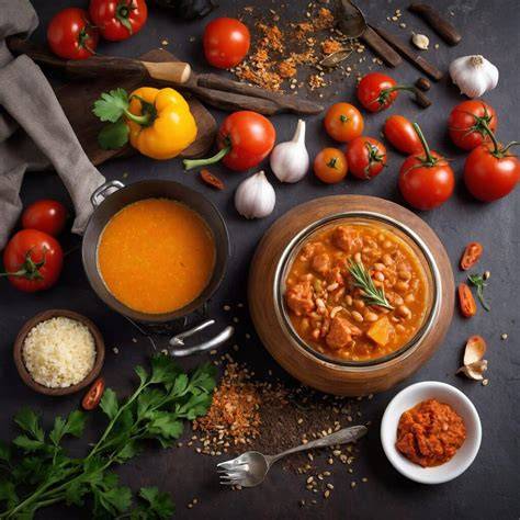 Ingredientes frescos para guiso