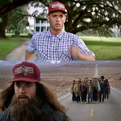 Forrest Gump corriendo con el balón de fútbol americano
