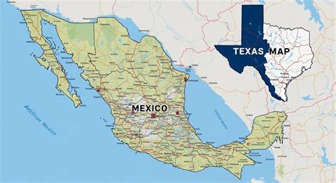 Mapa de la frontera entre México y Texas