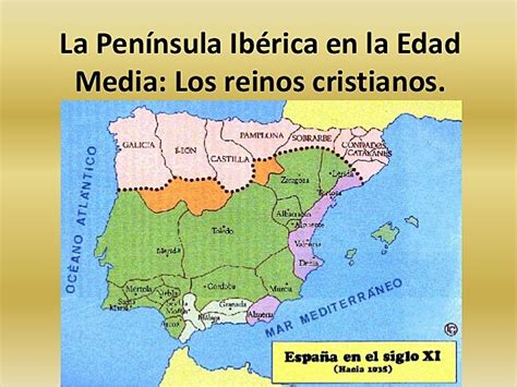Mapa de la Península Ibérica durante la Edad Media con influencia árabe