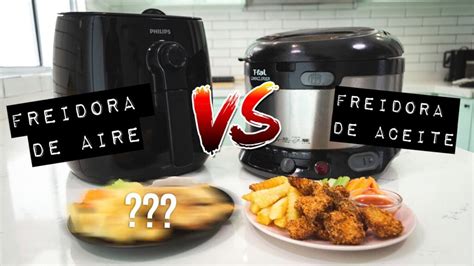 Ilustración comparativa de contenido graso entre freidora de aire y freidora tradicional