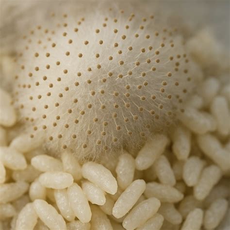 Ilustración de Aspergillus oryzae (koji)