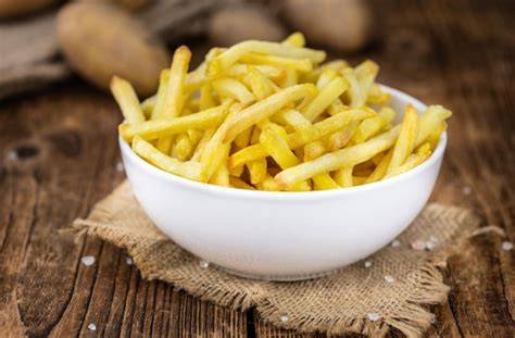 Papas fritas recién hechas