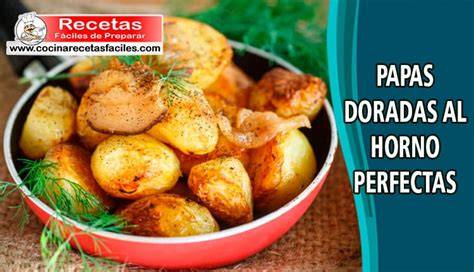 Papas al horno doradas