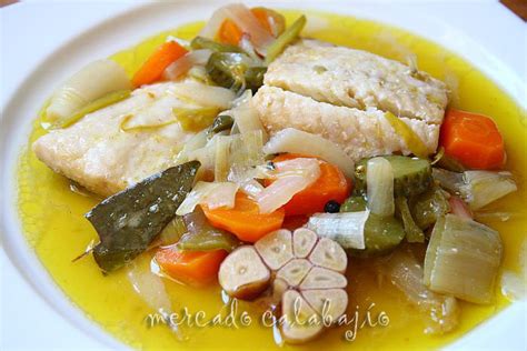 Bacalao en escabeche con verduras