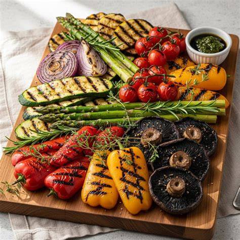 Variedad de verduras a la parrilla como alternativa saludable