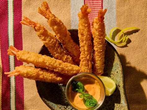 Plato de langostinos rebozados
