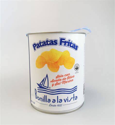 Lata icónica de patatas fritas Bonilla a la Vista