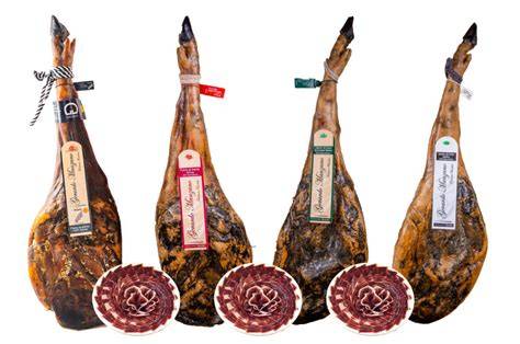 Pezuñas de diferentes colores en jamones ibéricos