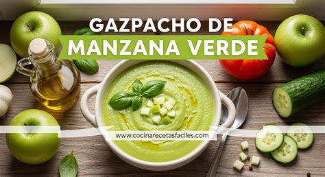Ingredientes para gazpacho verde con manzana