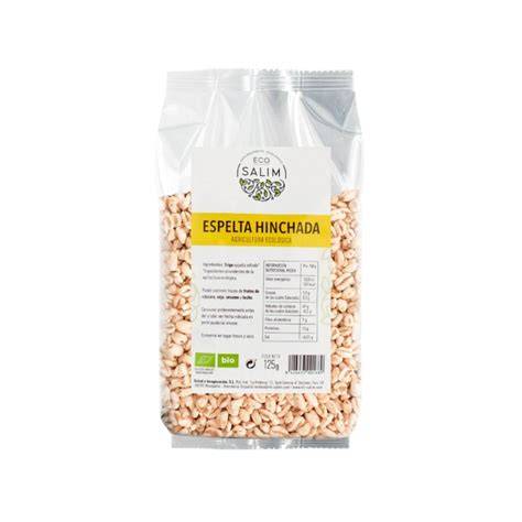 Etiqueta nutricional de espelta hinchada ecológica