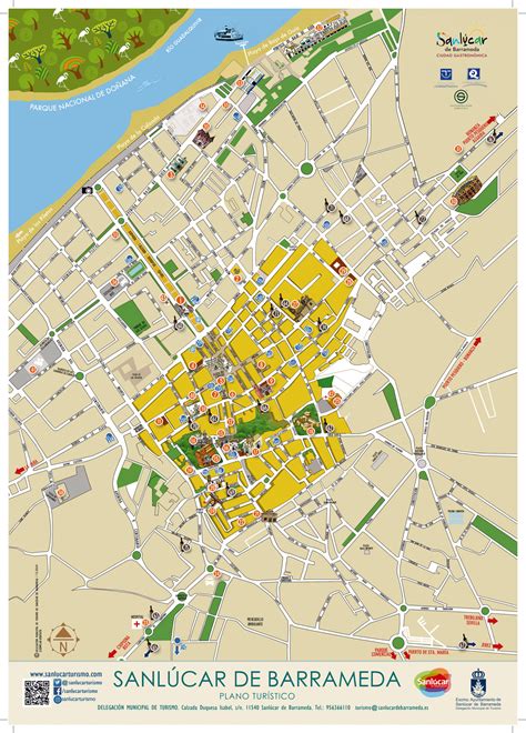 Mapa de Sanlúcar de Barrameda con ubicación de los restaurantes mencionados