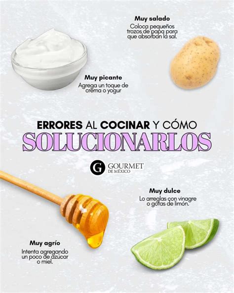 Infografía con consejos para arreglar platos comunes