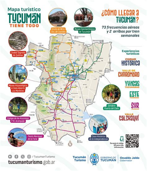 Mapa de la provincia de Tucumán destacando sus cultivos de cítricos y arándanos.
