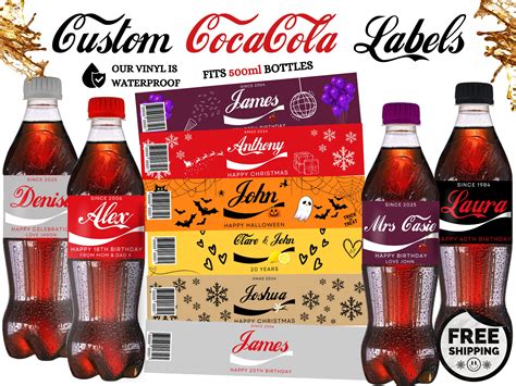 Imagen de botellas de Coca-Cola con etiquetas que sugieren sabores de frutas.