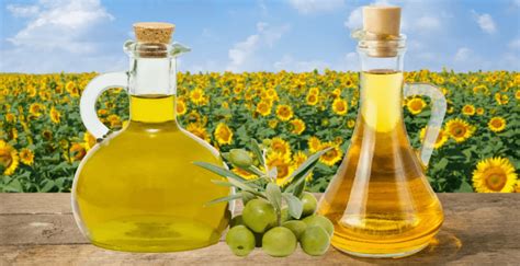 Gráfico comparativo de estabilidad térmica entre aceite de oliva y girasol