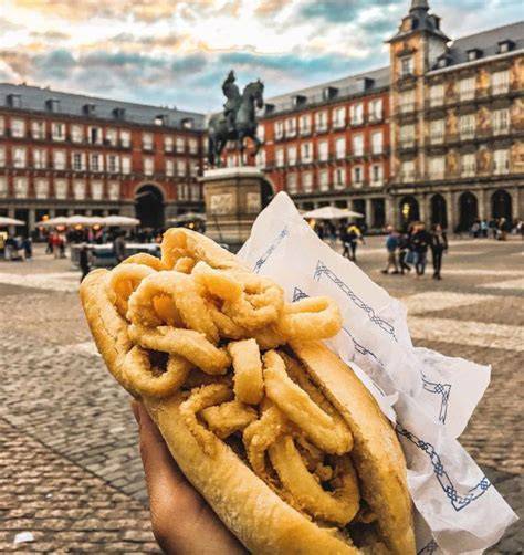 Mapa de la ruta del bocadillo de calamares en Madrid