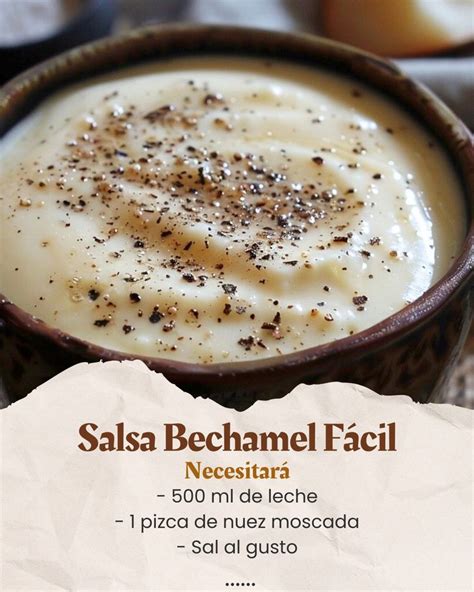 Ingredientes básicos para bechamel: harina, mantequilla, leche