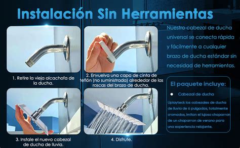Instalación manual del cabezal de ducha