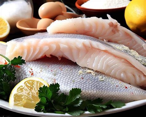 Ingredientes para merluza rebozada: lomos de merluza, harina, huevos, aceite