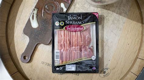 Jamón serrano en lonchas finas