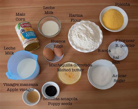 Ingredientes básicos para hacer pan de maíz