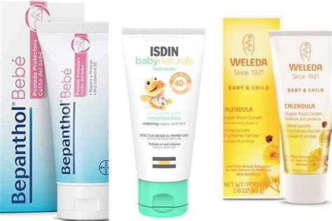 Tabla comparativa de cremas para dermatitis del pañal