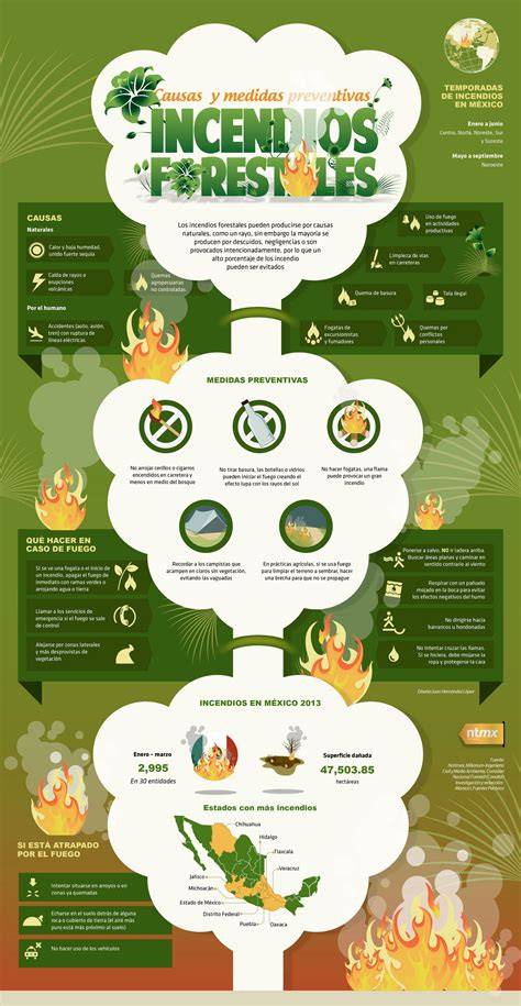 Infografía sobre las causas comunes de incendios en verano