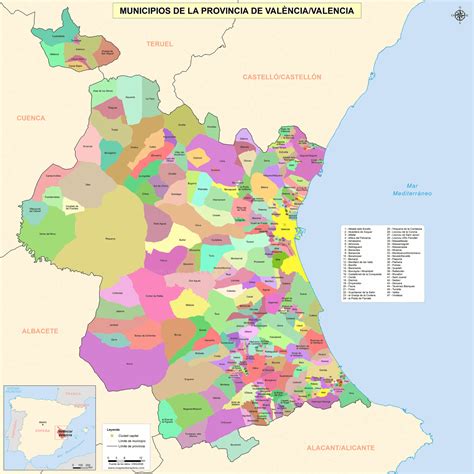 Mapa histórico del Reino de Valencia y sus zonas lingüísticas