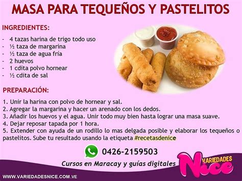 Ingredientes para la masa de tequeños