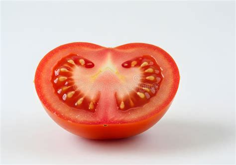 corte de tomate raf mostrando su pulpa rosácea y carnosidad interior
