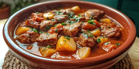 Guiso de caldereta cociéndose