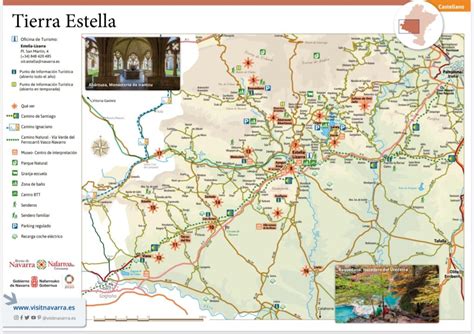 Mapa turístico de la región de Tierra Estella