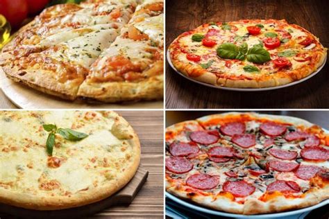 Variedad de pizzas caseras