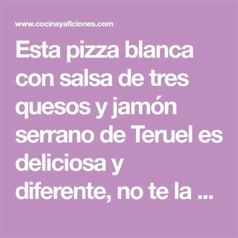 Pizza blanca con jamón serrano y tres quesos