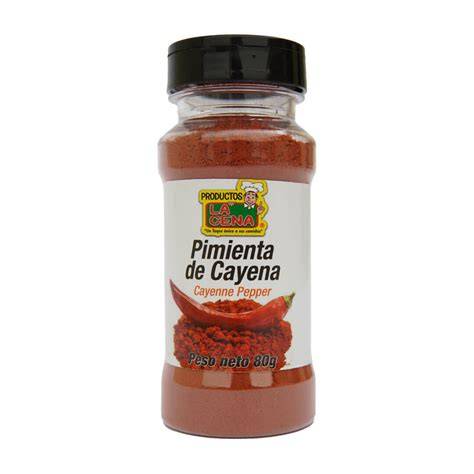 Tabla nutricional de la pimienta de Cayena