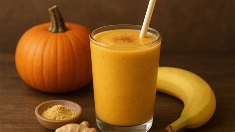 batido saludable de calabaza y jengibre
