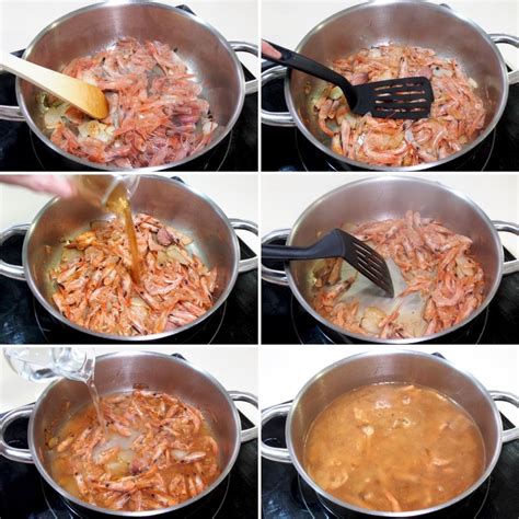 Preparación del caldo de gambas casero
