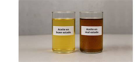 Comparativa entre aceite nuevo y aceite usado