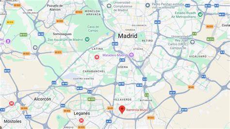 Mapa de ubicación del Iberdrola Music en Madrid