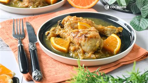 Tabla de ingredientes para pollo a la naranja